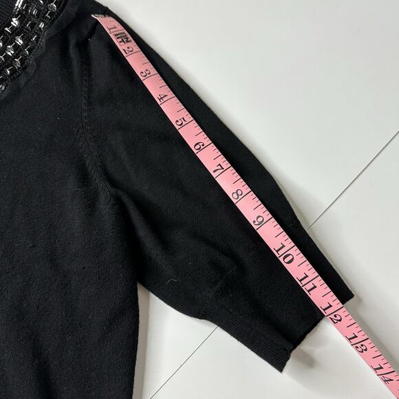 Express Design Studio Cardigan Sweater Sz L Embellished Neck Holiday NYE Event - Picture 9 of 12